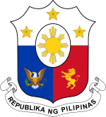 Coat of arms of the Republic of the Philippines.