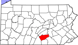 Map of Cumberland County, Pennsylvania
