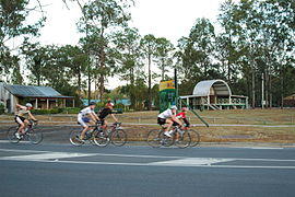 20070421 Samford John Scott Park Main Street with cyclists (06).JPG