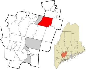 Location in Kennebec County and the state of Maine.