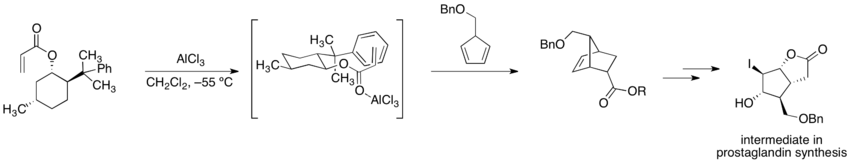 8 phyenylmenthol acrylate ester diels alder.png