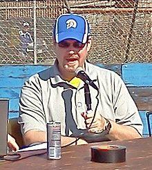 Damon Bruce at SJSU homecoming game, 2012.jpg
