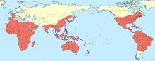 Pantala flavescens distribution map.svg