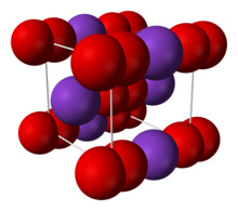 Unit cell of potassium superoxide