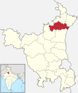 Location of Kurukshetra district in Haryana