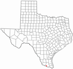 Location of Palmview, Texas
