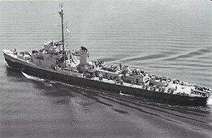USS Levy (DE-162) underway in the Pacific Ocean, circa in 1944.jpg