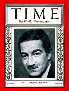 1927 Time cover featuring Arlen
