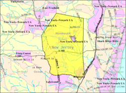 Census Bureau map of Howell Township, New Jersey