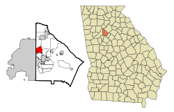 Location in DeKalb County and the state of Georgia