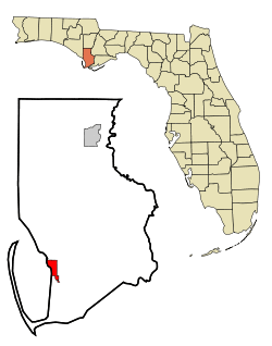 Location in Gulf County and the state of Florida
