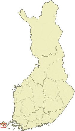 Location of Mariehamn in Finland