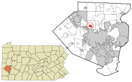 Location in Allegheny County and the U.S. state of Pennsylvania.