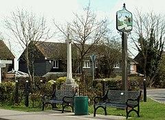 Ramsden Heath's village sign and War Memorial - geograph.org.uk - 748556.jpg