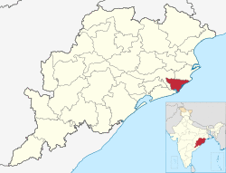Location in Odisha, India