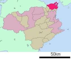 Location of Naruto in Tokushima Prefecture