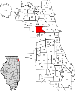 Location within the city of Chicago