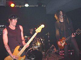 Year Long Disaster in 2008. From left to right: Rich Mullins, Brad Hargreaves and Daniel Davies.