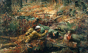Sgt. Alvin C. York, 327th Inf., 82nd Div., Attack made from Hill 223 – N. of Chatel-Chéhéry, Argonne Forest, near Corny, Ardennes, France, Oct. 8th, 1918.