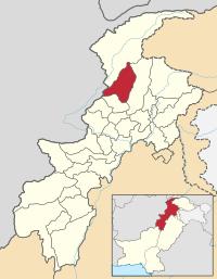 Location of Upper Dir District (highlighted in red) in the Khyber Pakhtunkhwa map