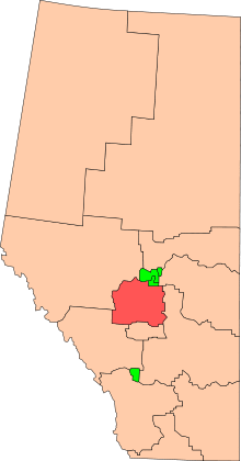 Alberta federal ridings (rural) - Wetaskiwin.svg