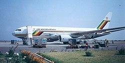 Air Zimbabwe B767-2N0ER (Z-WPF) at Joshua Mqabuko Nkomo International Airport.jpg