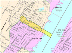 Census Bureau map of Guttenberg, New Jersey