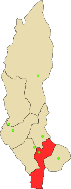Location of Chachapoyas in the Amazonas Region