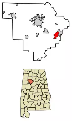 Location of Dora in Walker County, Alabama.