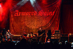 Armored Saint performing at Waterkant X-Mas Bash in Germany in 2015