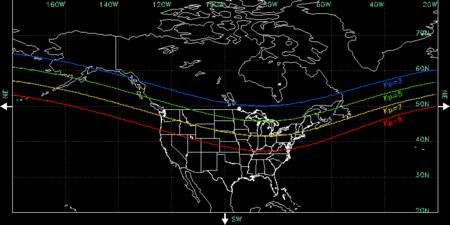 Kp map of North America