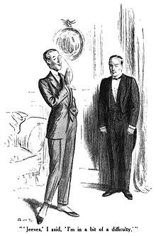 Bertie Wooster and Jeeves in "Scoring off Jeeves" illustrated by A. Wallis Mills.jpg