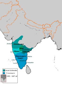 Location of Adil Shahi dynasty