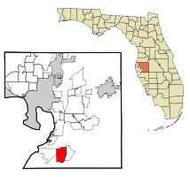 Location in Hillsborough County and the state of Florida
