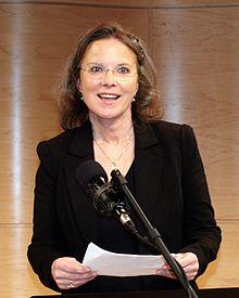 Forché announcing the 2010 National Book Critics Circle award finalists in poetry.