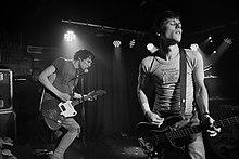 The Cribs performing live in Sydney in 2018.