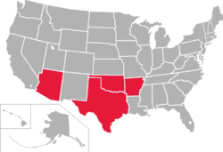 Central States Football League locations