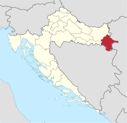 Vukovar-Syrmia County within Croatia