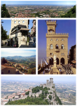 A collage of the City of San Marino.