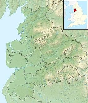 Map showing the location of Leighton Moss