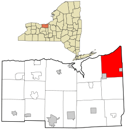 Location in Wayne County and the state of New York.