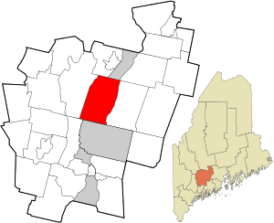 Location in Kennebec County and the state of Maine.