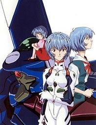 Three forms of a blue-haired female fictional character showing her child self (left), her with a white suit (middle), and her with a blue and white school uniform (right)