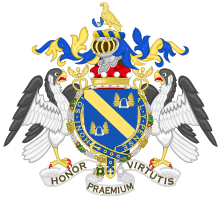 Coat of Arms of Jock, Baron Stirrup.svg