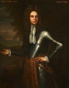 Colonel John Corry (1666–1726), MP, in Armour, by Thomas Pooley NTII CACO 227698.jpg