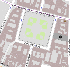 Paris, Place des Vosges - OpenStreetMap.svg