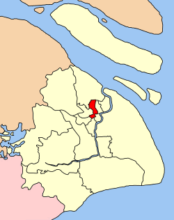 Location within Shanghai