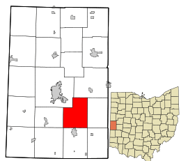 Location in Darke County and the state of Ohio