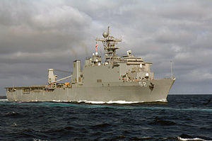 US Navy 070620-N-8861F-061 The dock landing ship USS Pearl Harbor (LSD 52) operates in the Pacific Ocean in support of UNITAS Pacific 2007 which supports Partnership of the Americas (POA) 2007.jpg