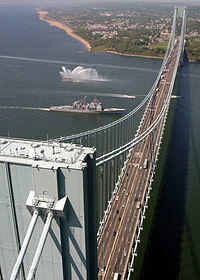 USS Leyte Gulf (CG 55) under the Verrazano Narrows Bridge.jpg